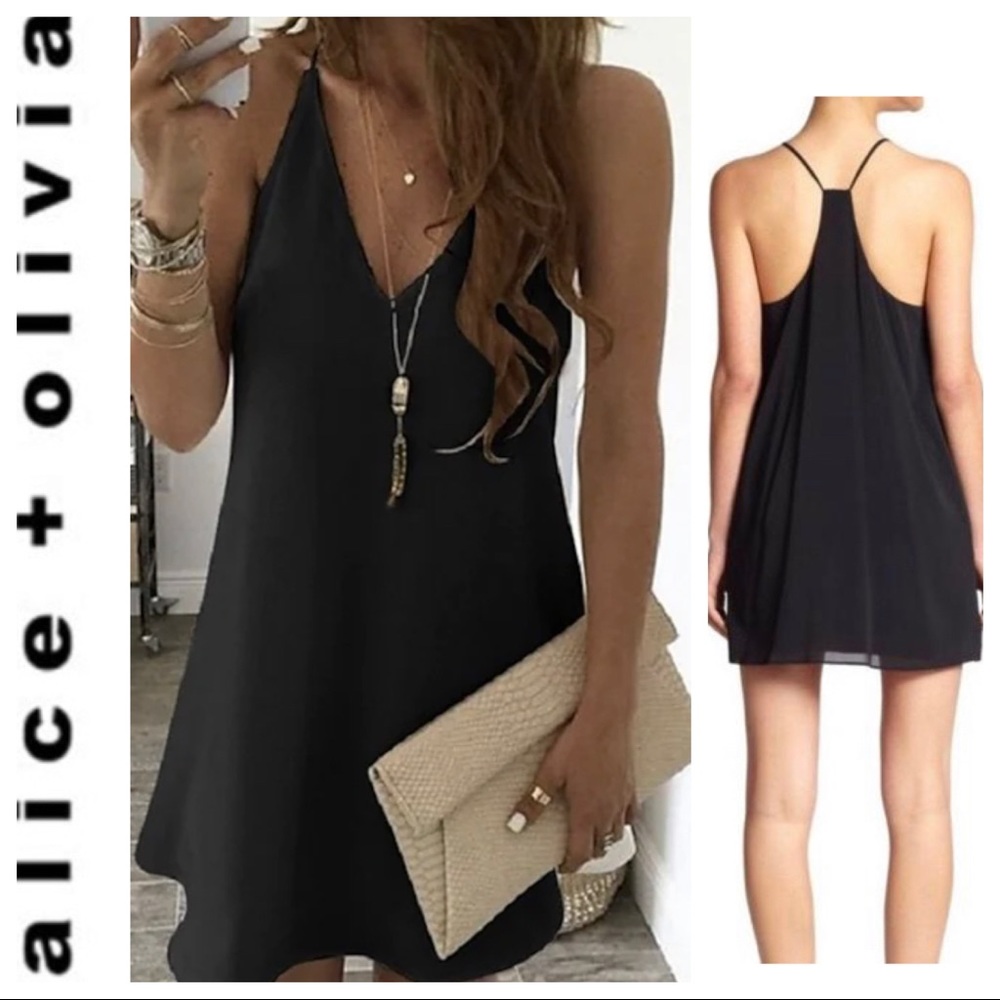 Alice + Olivia Black Mini Dress
